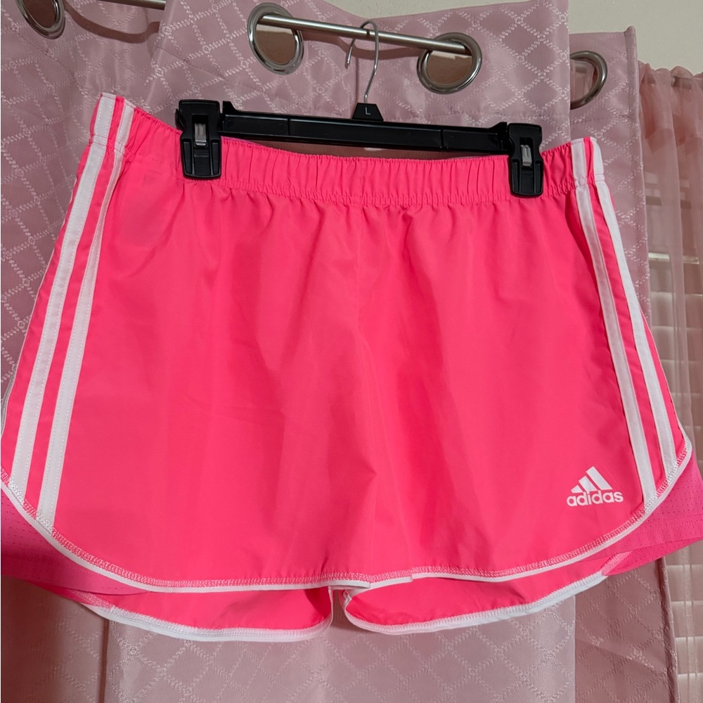Adidas Women's Bright Pink Athletic Shorts
